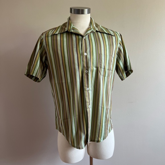 Vintage 1970’s Striped Button Down - Picture 3 of 7